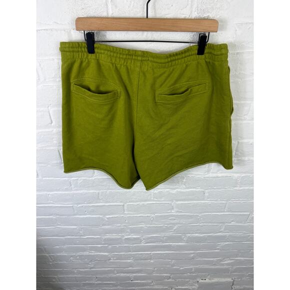 BDG Women's Elastic Waist Drawstring Shorts Stretch Olive Green Size Large - Picture 3 of 5